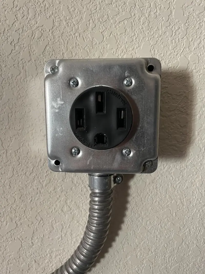 NEMA 14-50 outlet installed for Smart Home Electrical in Cassville
